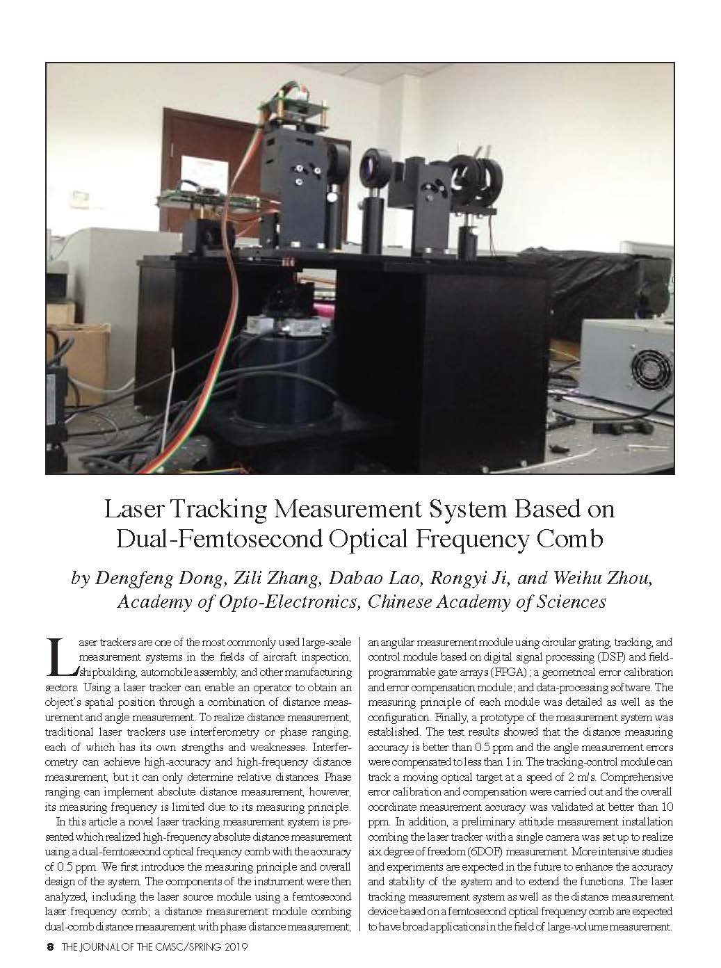 Laser Tracking Measurement System Based on Dual-Femtosecond Optical ...